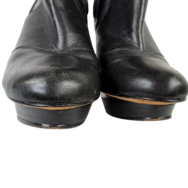 Velvet Angels OTK Leather Platform Boots High Heel Black‎ Women's EU 37 US 7 - Image 12