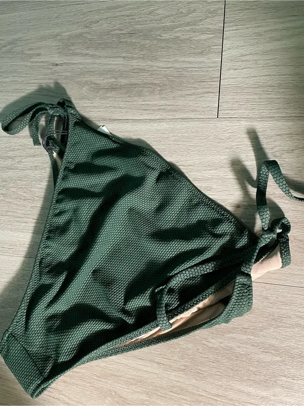 Shade & Shore Dark Green Tie-Side Bikini Bottom - Image 3
