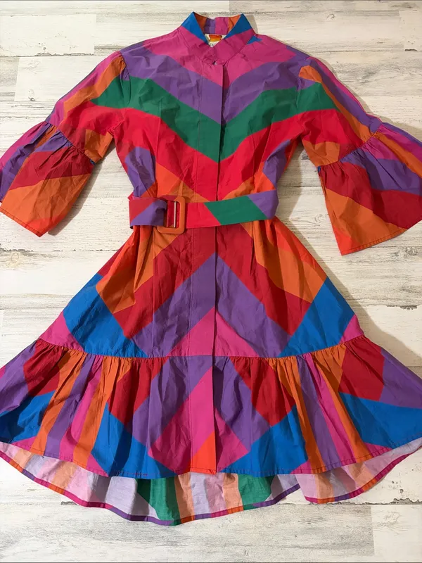 Farm Rio Amanda Stripes Mini Dress Size XS - Image 5