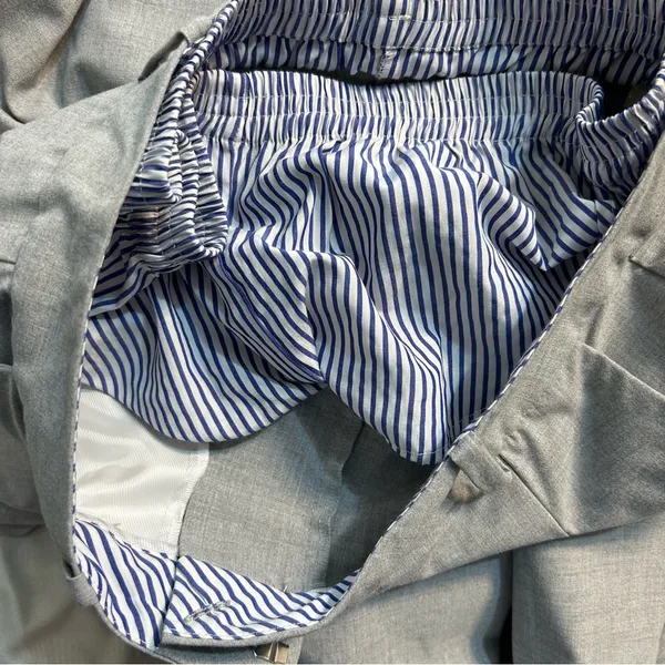 Anthropologie Maeve Boxer Detail Pleated Trouser Wide Leg Pants Grey Small - Image 7