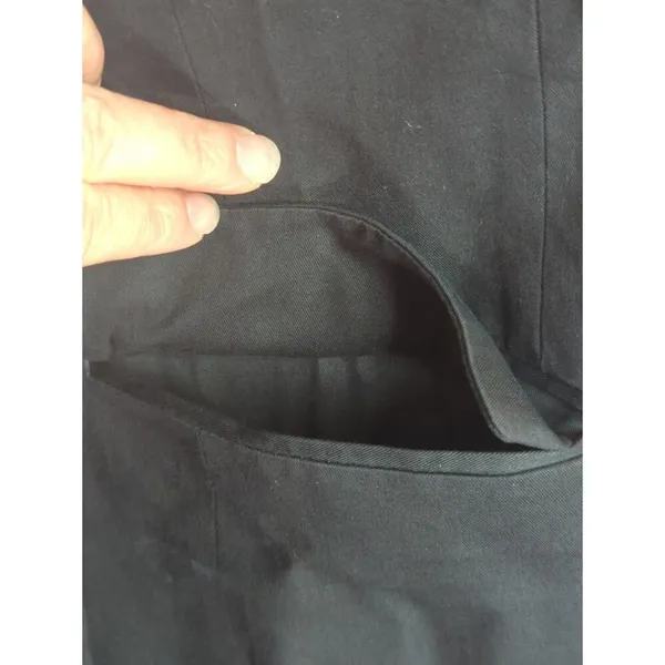 Theory Black Cotton Blend Single Breasted‎ One Button Blazer Corporate Women's 6 - Image 4