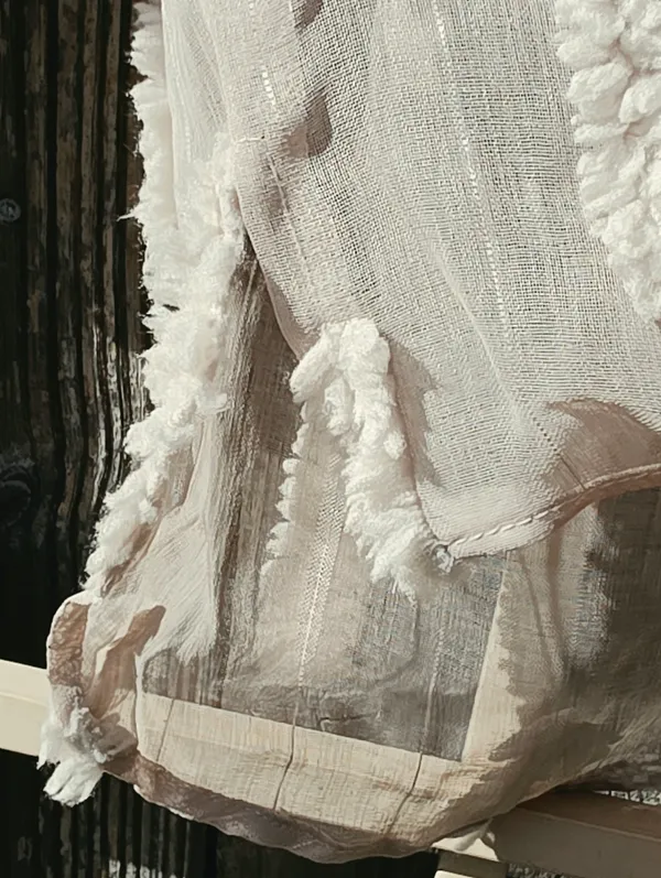 NEW YUMI Sheer Puff Sleeve Top Small - Image 6