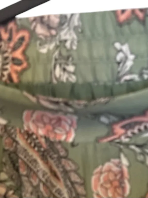 Paisley Floral Wide Leg Pants — Olive & Blush - Image 4