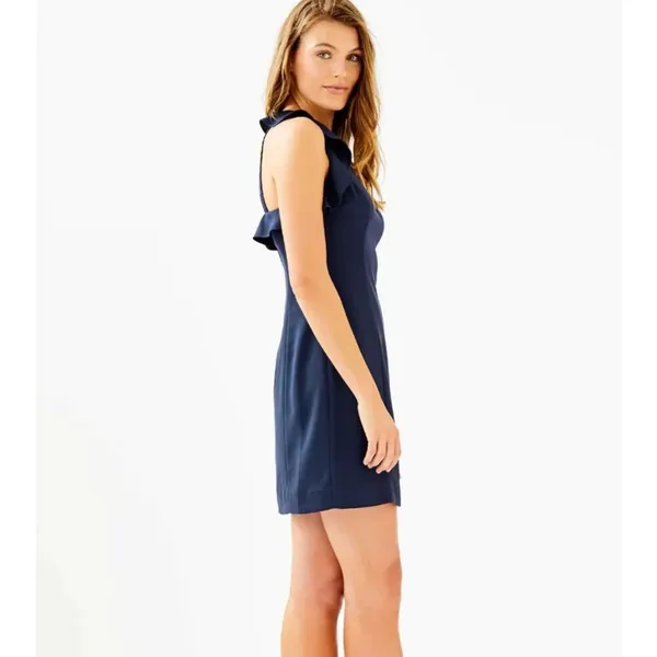 NWT Lilly Pulitzer Britnee Stretch Shift Dress True Navy‎ SZ 4 - Image 3