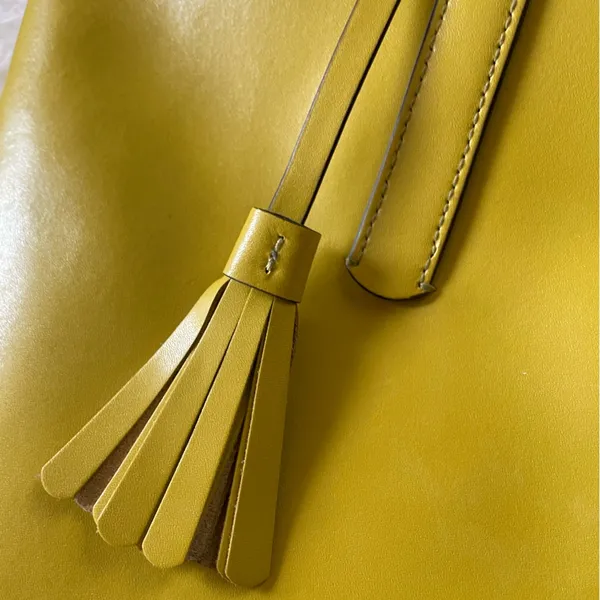 Kate Spade Emilia Large Tote Yellow chartreuse carryall travel tote leather - Image 8
