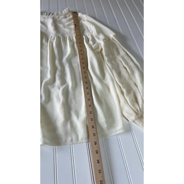 Show Me Your Mumu Outlaw Blouse Ivory Georgie Top Romantic Boho Large - Image 9