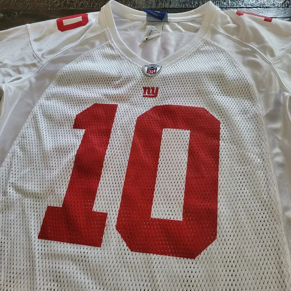 New York Giants Reebok On Field Jersey Women’s Large Eli Manning #10 White NFL - Image 2