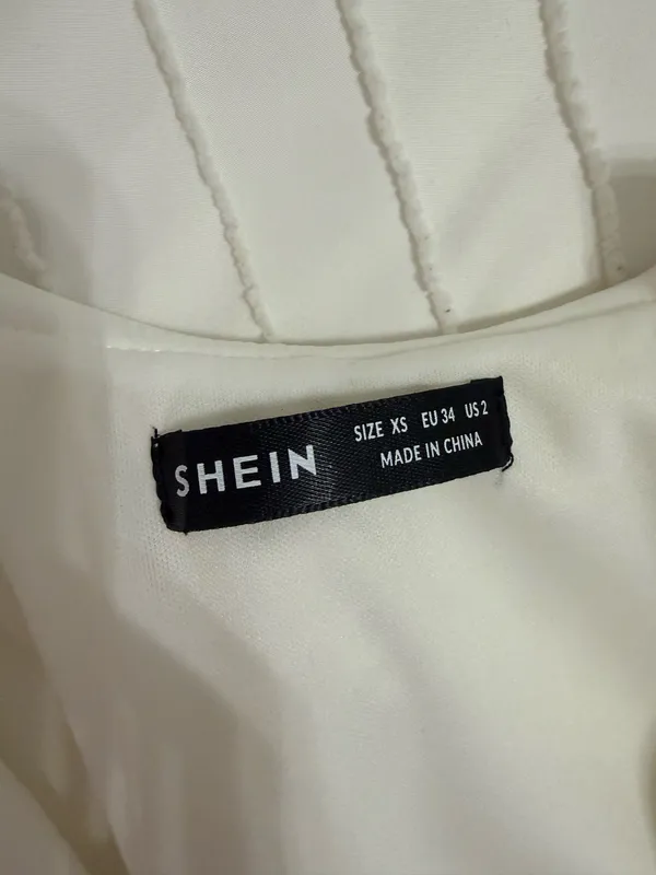 Shein White Dress Scalloped - Image 2