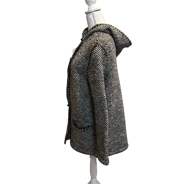 RALPH‎ LAUREN Hand Knitted Lambswool Hooded Sweater Coat Womens Size Large - Image 3
