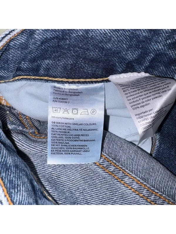 H&M NWT $59 Woman’s W28 L30 Loose Bootcut Blue Denim Jeans Size 28/30 - Image 6
