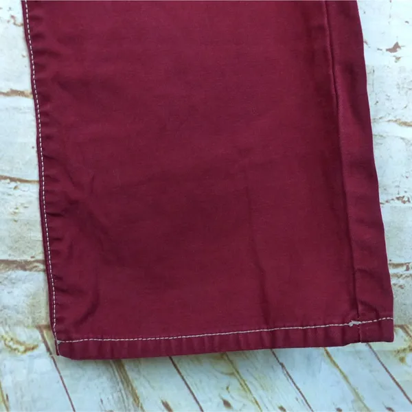 Lucky Brand Snapper Jean Womens 4 27 Burgundy USA Flare Low Rise Y2K F1RG020 - Image 6