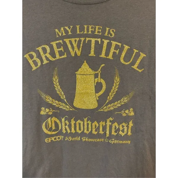 Disney Epcot World Showcase Germany Ocktoberfest LIFE IS BREWTIFUL Shirt XXL(059 - Image 2