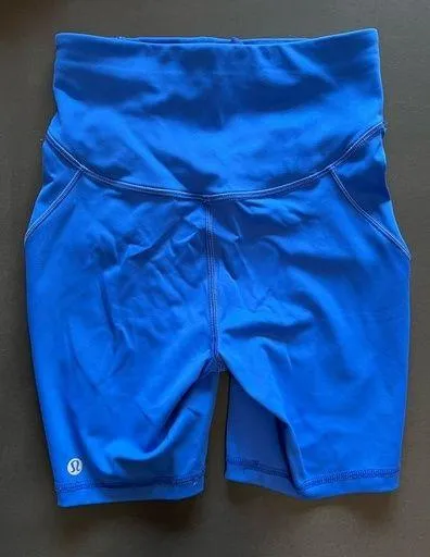 LULULEMON Run Base Pace Biker Shorts Poolside 6” Women’s Sz 2 NWOT - Image 2