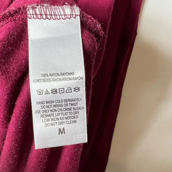 Free people burgundy rain drop tee women’s size‎ large - Image 4