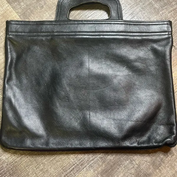 🐱THE LEATHER WORKS Black Leather Briefcase Bag - Image 2