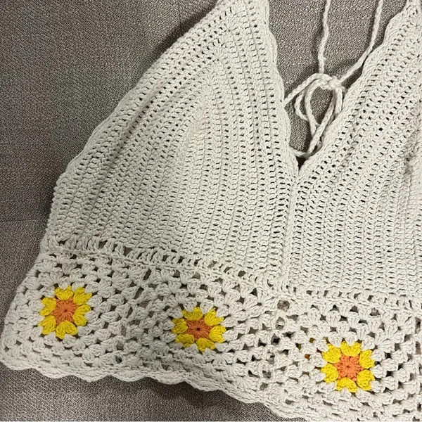 Aerie Textured Halter Cropped Bra Top - Image 4