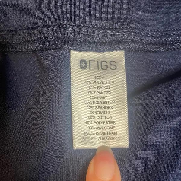 FIGS Zamora Jogger Scrub Pants Navy Blue Large CNA RN VET‎ MED - Image 4