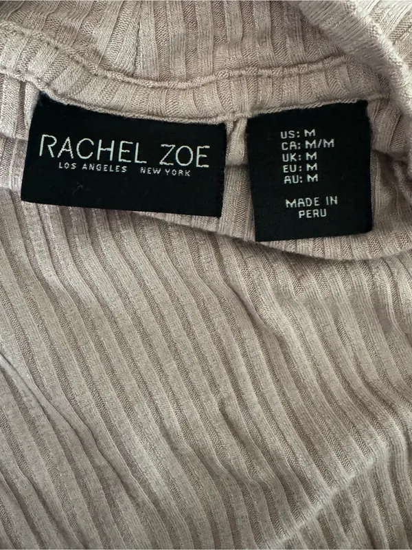 Rachel Zoe Ribbed Knit Sleeveless Turtleneck Sweater Vest Top Size M Casual - Image 3