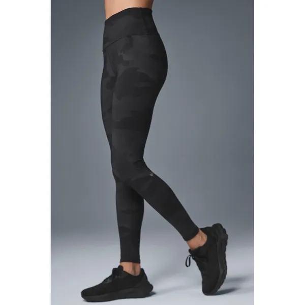 Alo Yoga High Waist Camo Vapor Leggings Black Camouflage Size S - Image 2