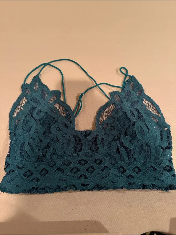 Free People - Adella Bralette Lace Bralette - Emerald Green - Image 3