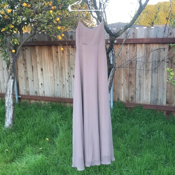 Show Me Your Mumu SMYM Faith maxi Dress - Dune brown chiffon NEW LARGE - Image 2