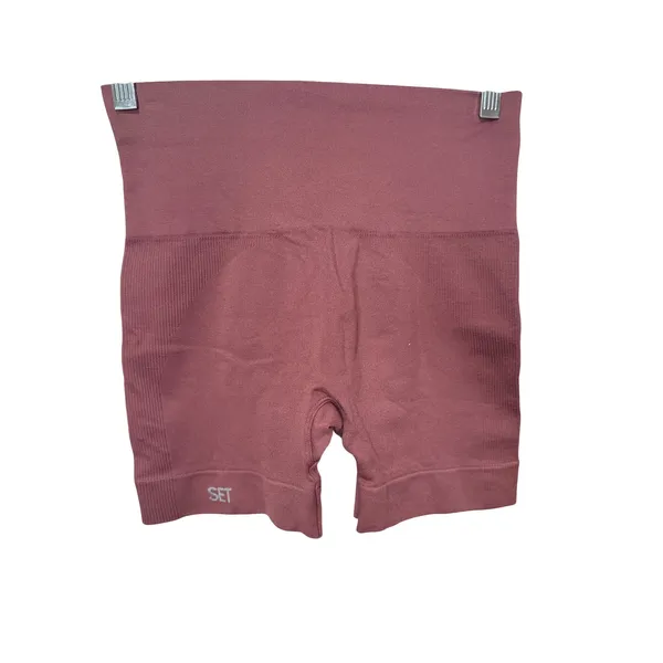 SET Active Sculptflex Bike Shorts Mauve Pink High Waist Seamless Size Small - Image 2
