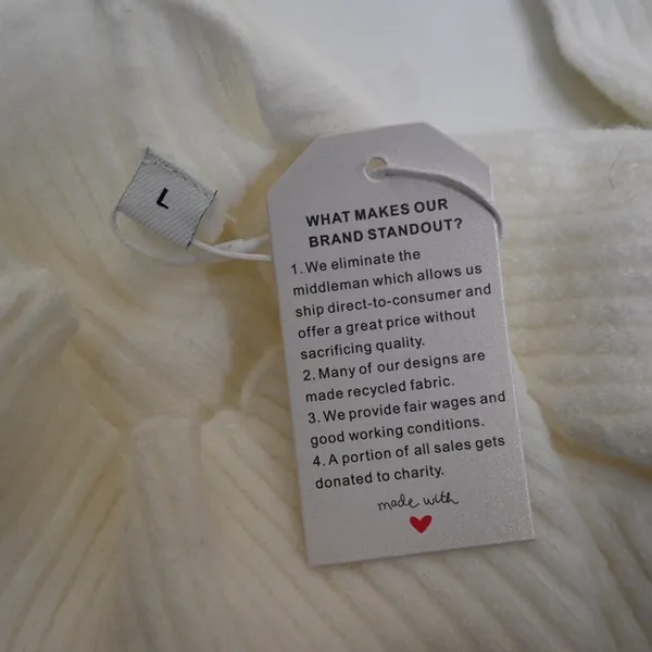 Amazon Womens L Winter White Mock Neck Sweater NEW - Image 8