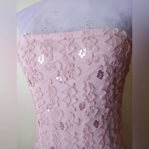 Forever 21 Strapless Sequin‎ Lace Bodycon Dress XL - Image 7