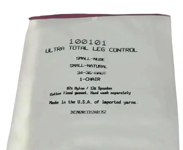 Silkies Vtg Ultra Total Leg Control Tights Nylon Spandex 100101 Panty Hose Nude - Image 4