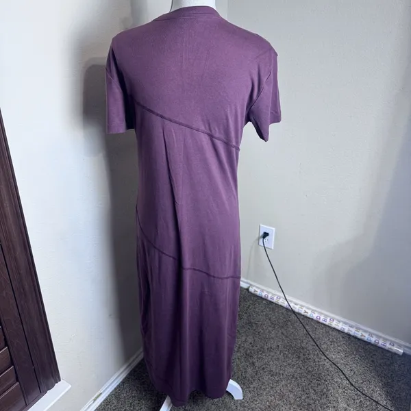 Nike Sportswear Essential Swoosh Bodycon Midi Dress Brown Womens Sz L Athleisure - Image 4