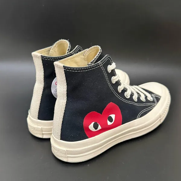 CONVERSE X Comme des Garçons PLAY High Top Chuck 70 Unisex Sneakers Women’s 7 - Image 3