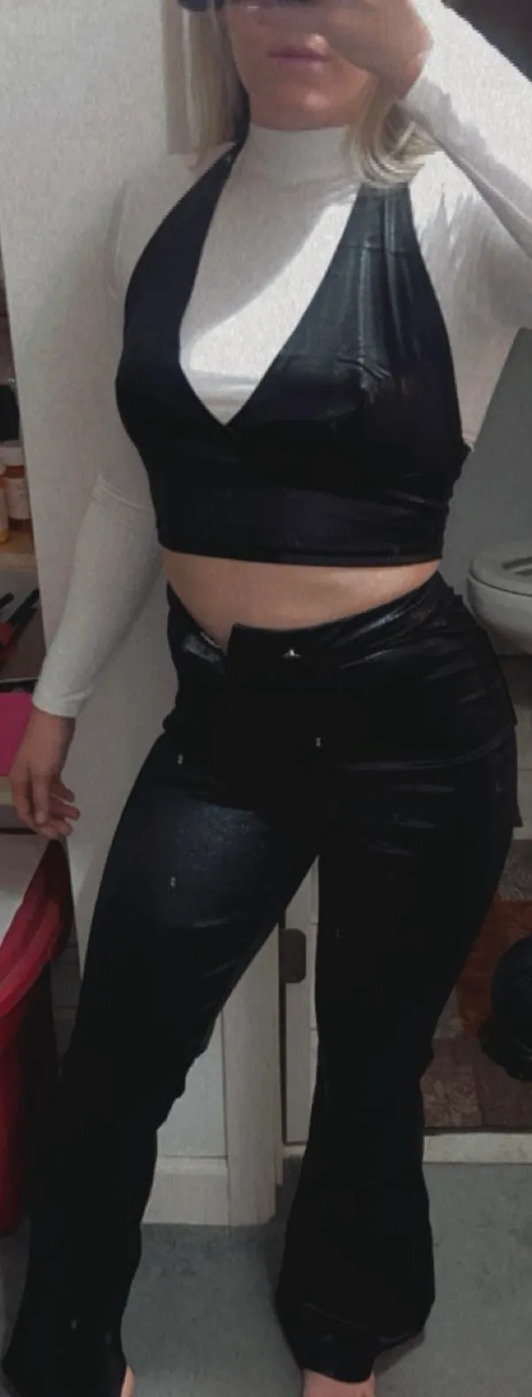 NWOT Reign Set Black Halter Top and Pants - Image 5