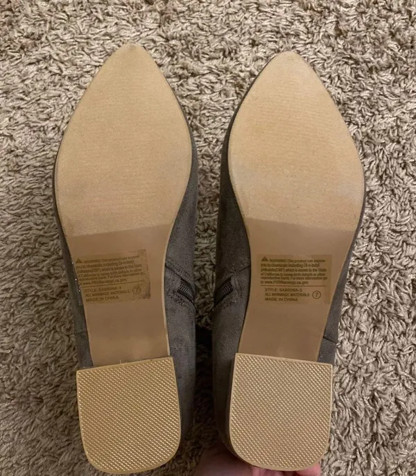 Taupe Faux Suede Block Heel Booties - Image 8