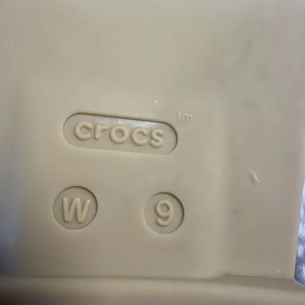 Crocs Tulum Toe Post Thong Womens Sandals Orange/Beige Buckle Strap Size 9 - Image 7