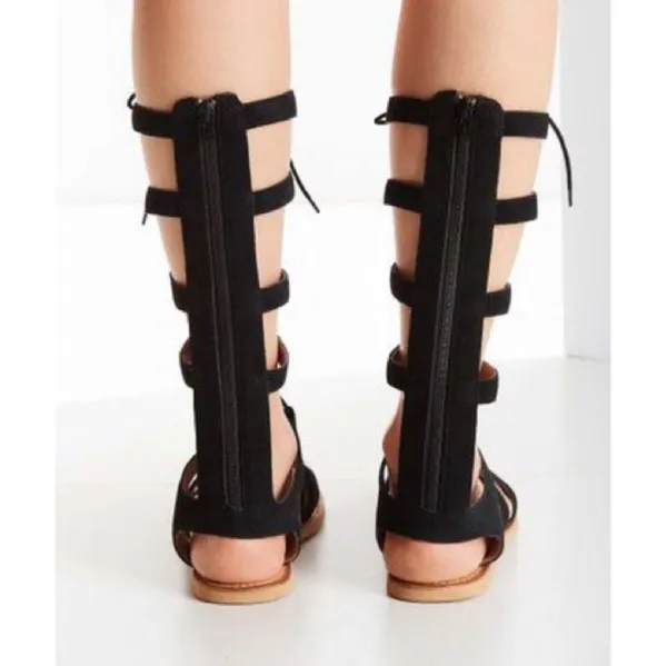 Urban Outfitters Black Suede Gladiators Sandals - Image 4