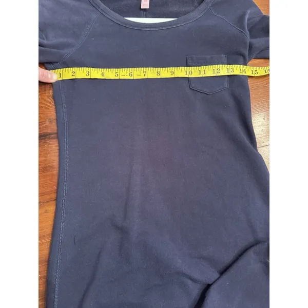 LILLY PULITZER PRESTON True Navy French Terry Shirt Cotton Dress Size XXS - Image 5