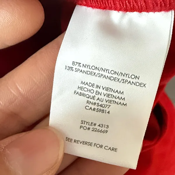 CAbi Red Ankle Pants Size 8 Women’s High Rise Slim Leg Trousers - Image 5