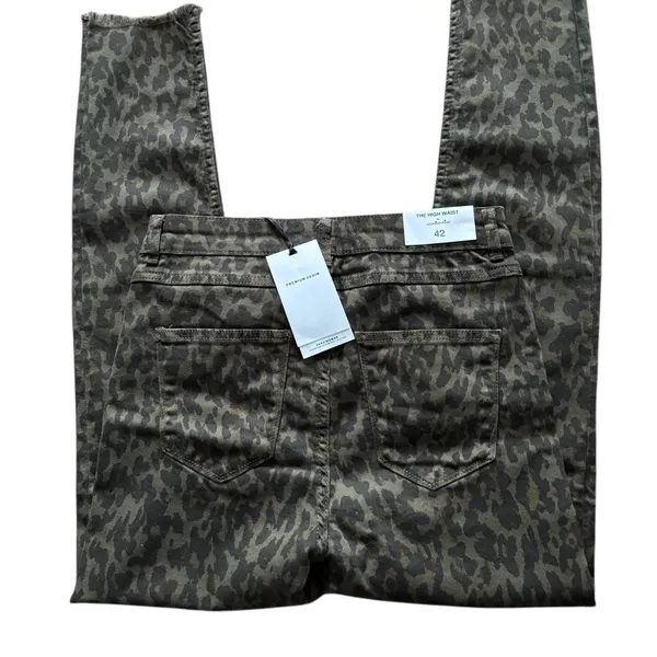 Zara High Waisted Leopard Print Slim Fit Skinny Leg Ankle Jean 10X27 Mob Life - Image 3