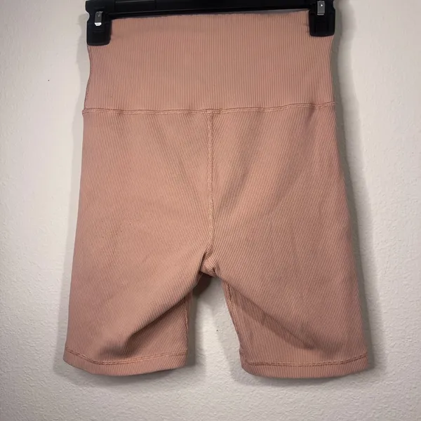 aerie Ribbed High-Waist Bike Shorts — Dusty Mauve - Image 3