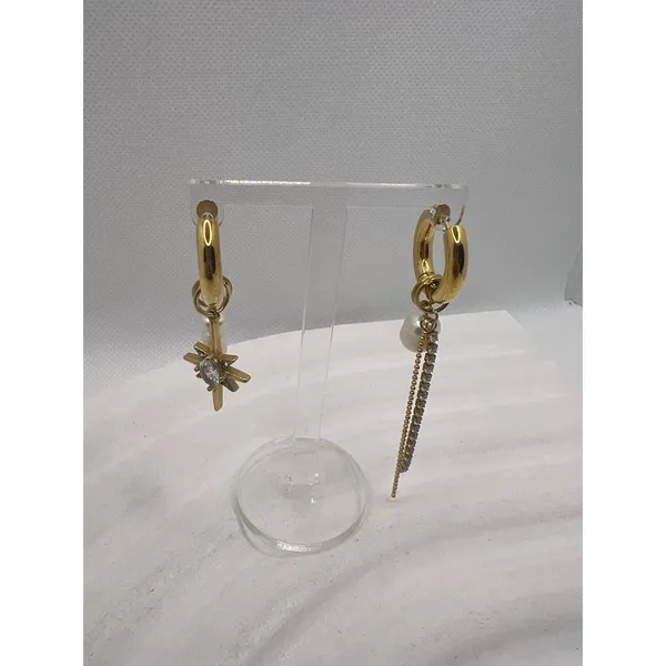 316L Stainless Steel‎ Freshwater Pearl StarDrop Earrings - Image 7