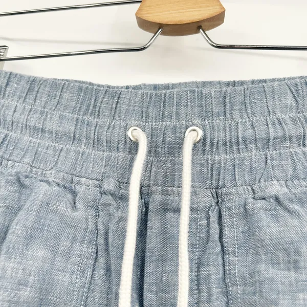 Athleta Womens Chambray Blue Cabo Linen Wide Leg Coastal Beach Travel Pants‎ 0 - Image 4