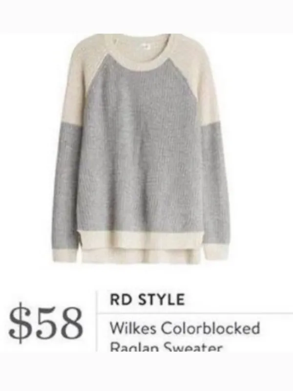 RD Style Stitch Fix Women’s Size Large Wilkes Colorblocked Raglan Sweater Gray - Image 9