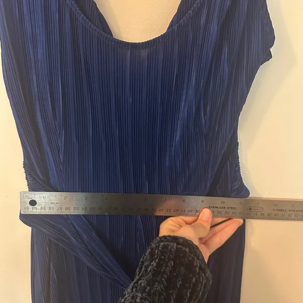 Anthropologie Maeve Blue Sonata pleated jumpsuit - Image 9
