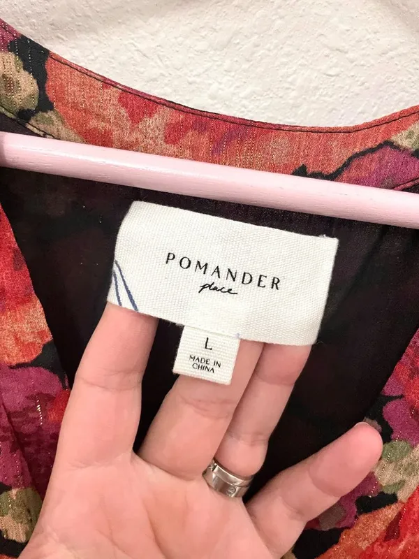 NWT Tuckernuck Pomander Place Rose Chiffon Kenzo V-Neck Tiered Layers Dress L - Image 3