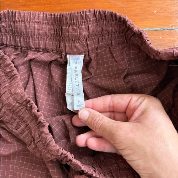Fabletics Ripstop Cargo Brown Check Trendy Casual Quick Dry Joggers Sz M 💚🍄 - Image 10