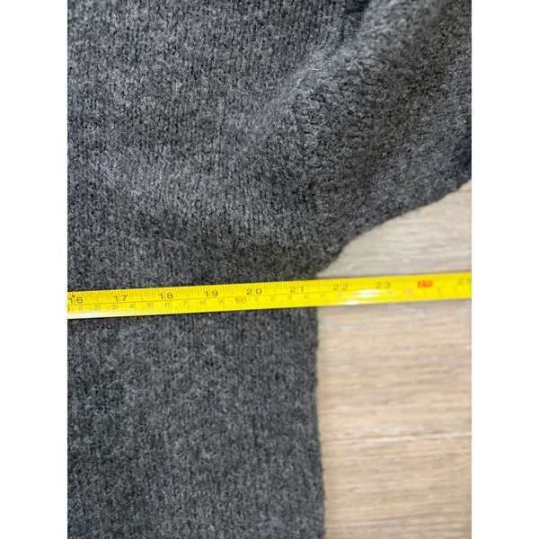 Aerie Womens Turtleneck Sweater Dress Charcoal Gray Oversized Cozy Knit Small - Image 3