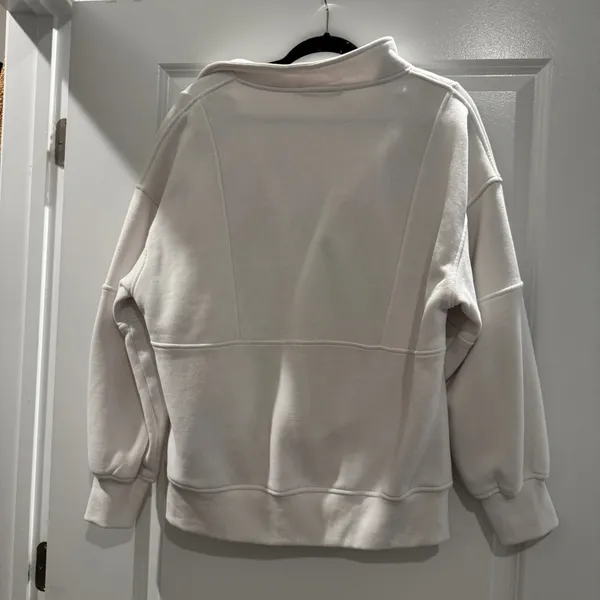 White Amazon Quarter-Zip Sweatshirt - Image 2