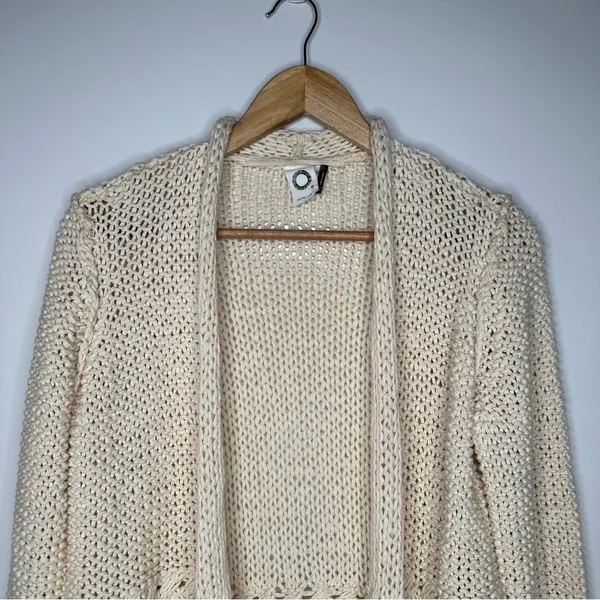 Anthropologie Akemi + Kin Cream Open Cardigan Sweater Size Small - Image 3