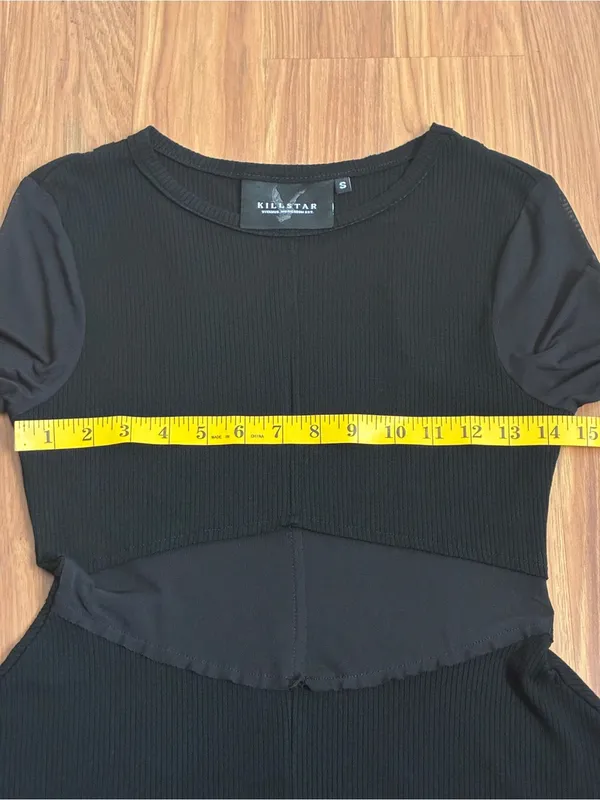 Killstar Ribbed Knit Dress with Thumbholes & Cutout Detail S - Image 9