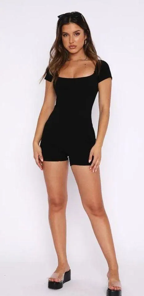 White Fox Places To Be Playsuit Black - Image 5